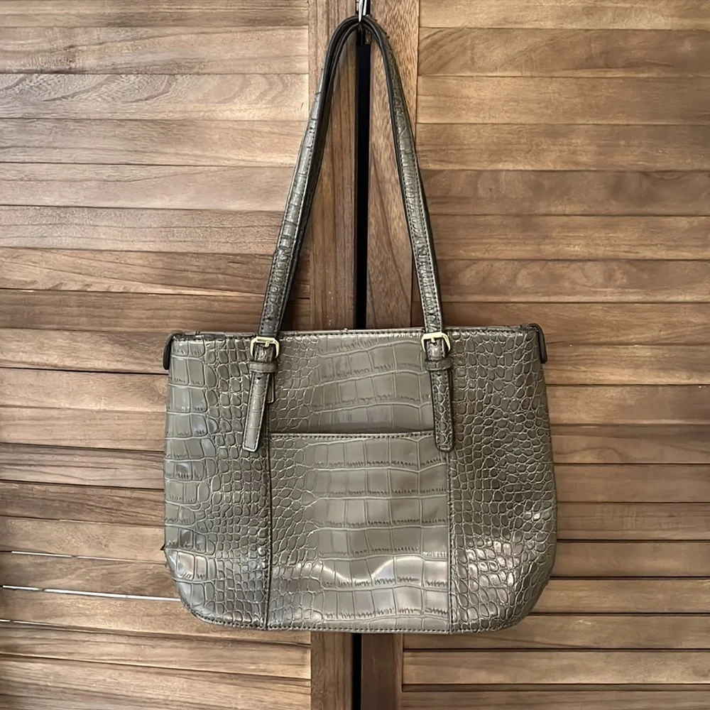 Ann‎ Klein faux alligator skin shoulder bag